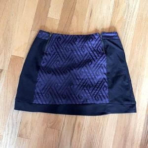 ASTR double zip blue black mini skirt